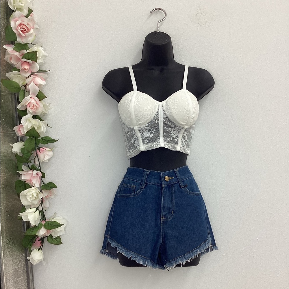 Darla sheer floral lace bralette